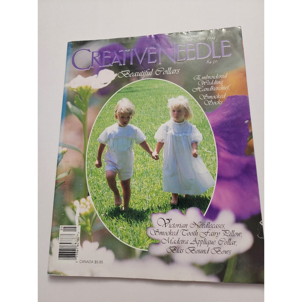 May June 1994 Creative Needle Beautiful‎ Collars magazine Sewing Smocking